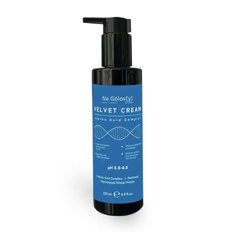 Незмивний крем-кондиціонер із комплексом амінокислот VELVET CREAM (200 ml) Na Gólov[y] - Зображення 2