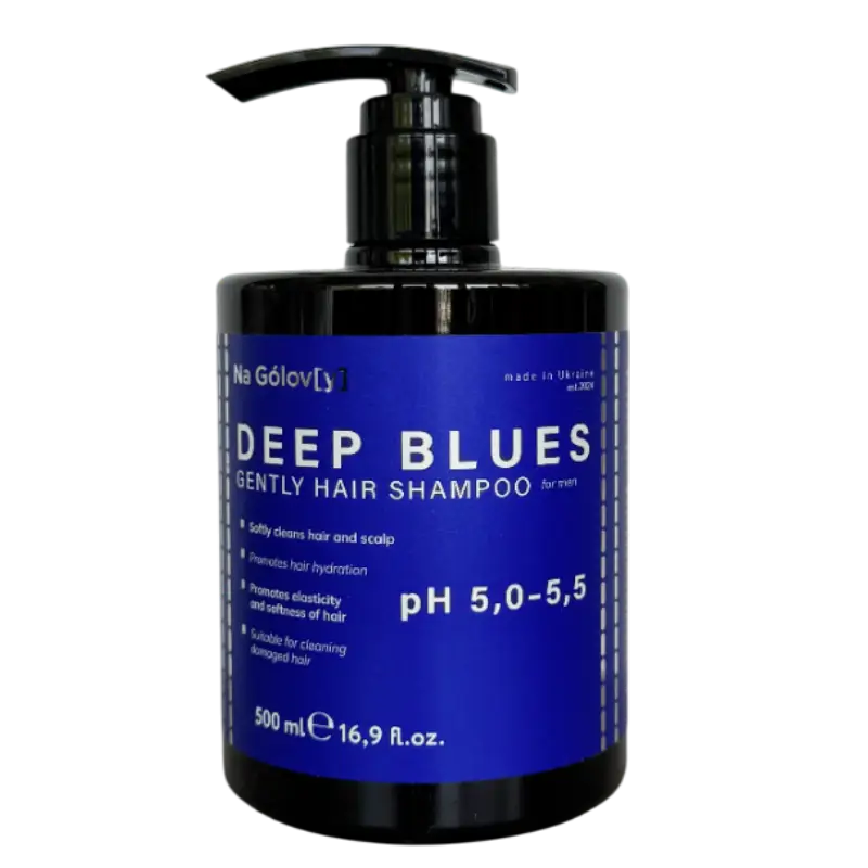 Чоловічий шампунь із м’якою дією Deep Blues (500 ml) Na Gólov[y]