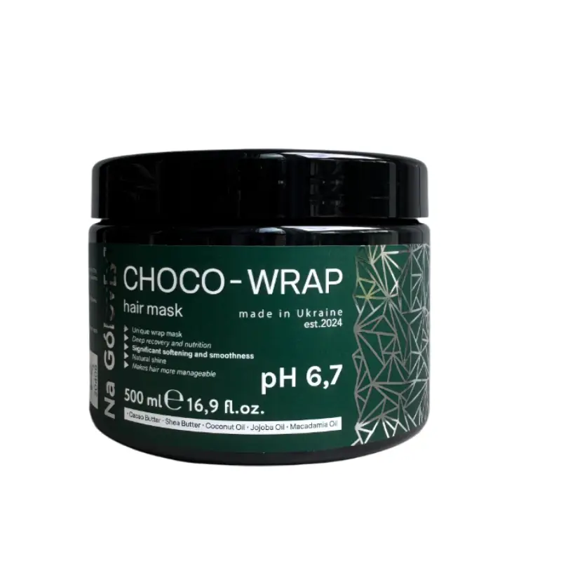Маска шоколадне обгортання для волосся 5 олій CHOKO-WRAP (500 ml) Na Gólov[y] - Зображення 2