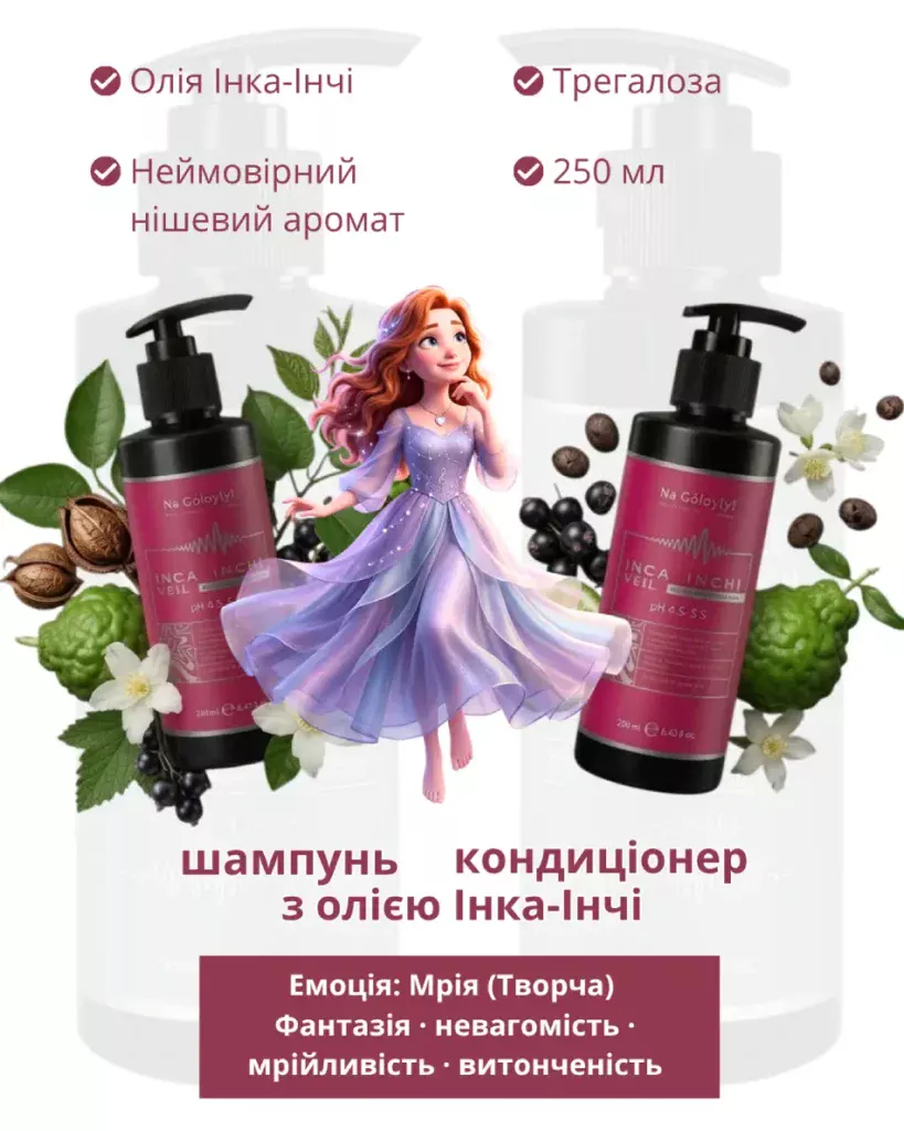 Лінійка "Емоція" Na Golovy. Коли шампунь обирають не лише за типом волосся, а й за станом душі 3 кондиціонери Na Golovy